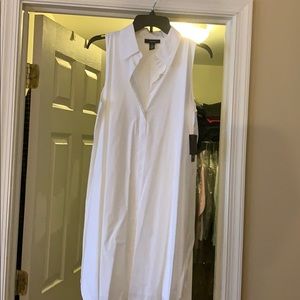 White linen dress